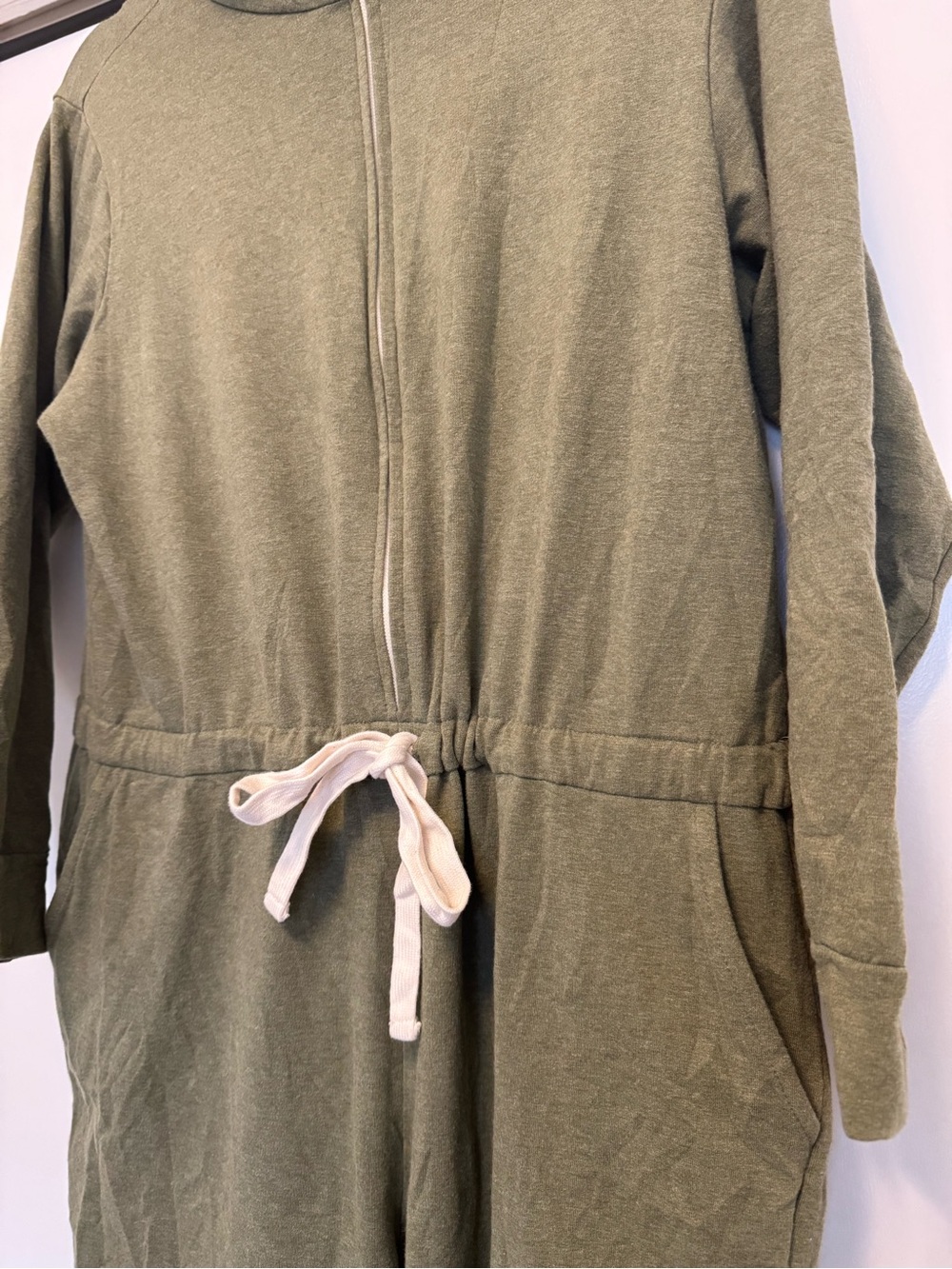 Smash + Tess Full Zip Jogger Jumpsuit Romper Olive Green - Size L - Picture 6 of 9